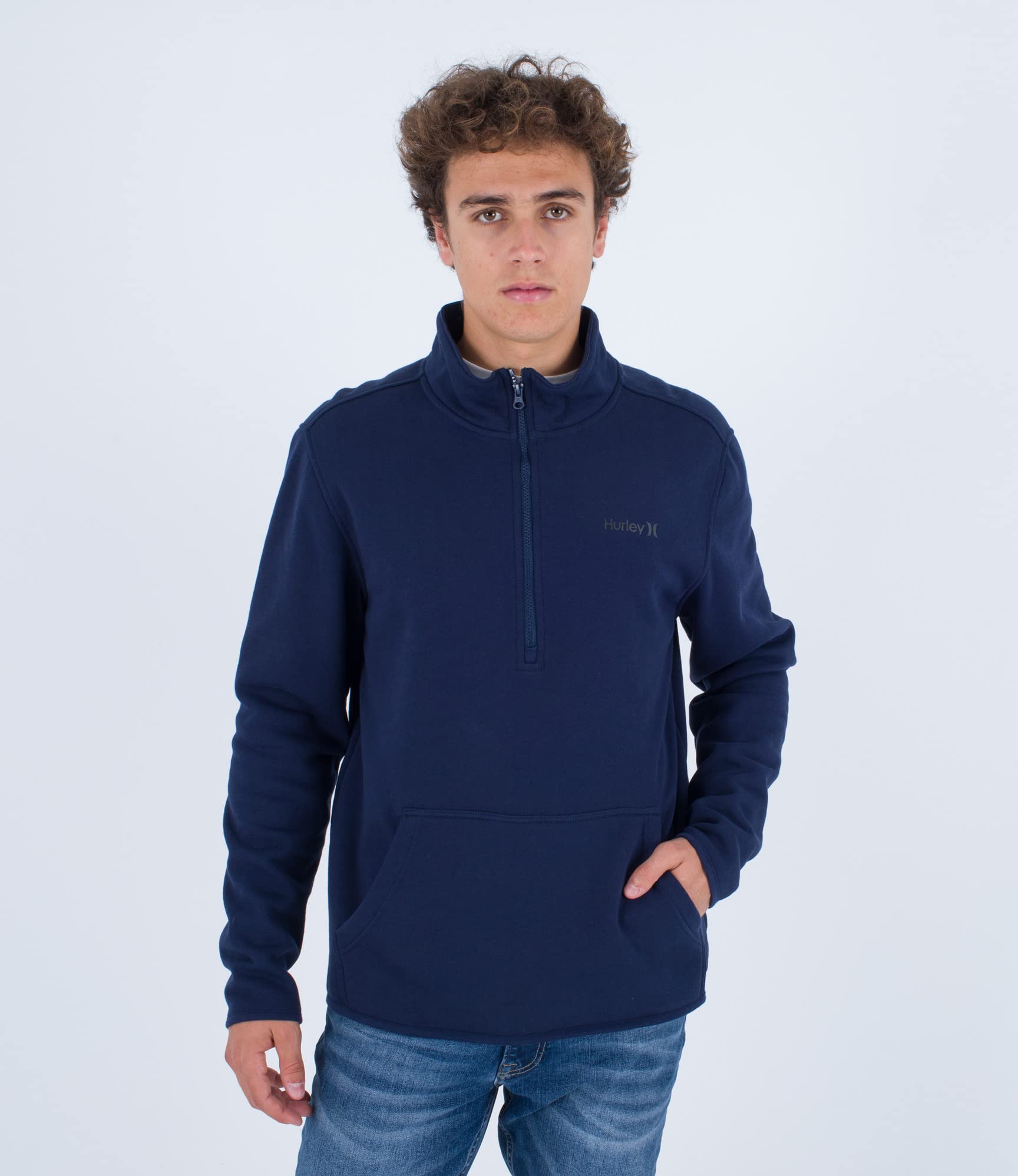 hurley-o-o-track-fleece-sweatshirt-m-schwarz image 2