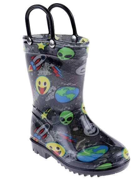 capelli-new-york-toddler-boys-shiny-emojis-in-space-gummistiefel-wasserdicht image 1